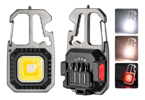 Lanterna Tática Multifuncional Mini Glare Cob Chaveiro Luz