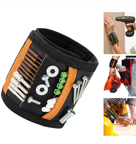 Banda Pulsera Muñeca Magnetica Bolsa Herramienta Portátil