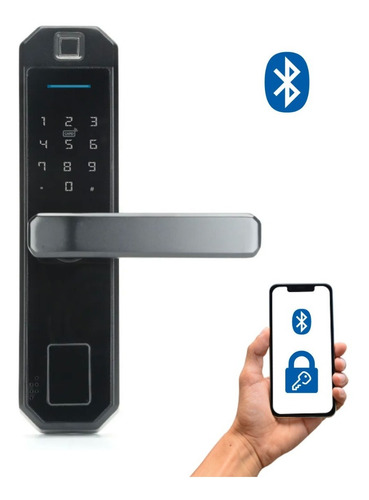 Imagen 1 de 8 de Cerradura Biometrica Digital Smart Huella Tarjeta App Seguro