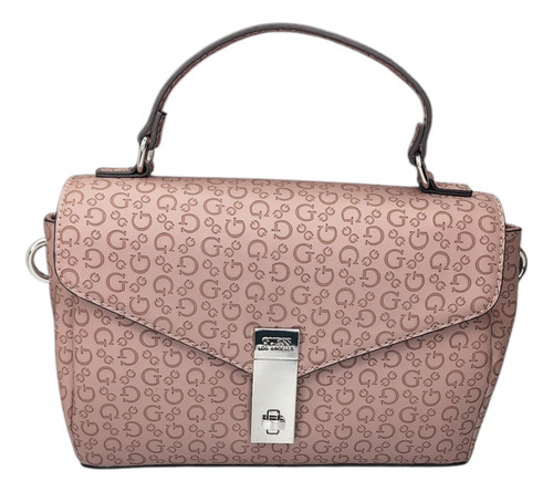 Bolsa Gues Se915622 Nueva 100 % Original Con Etiqueta Marrón Claro Estampado Níquel Marrón Claro