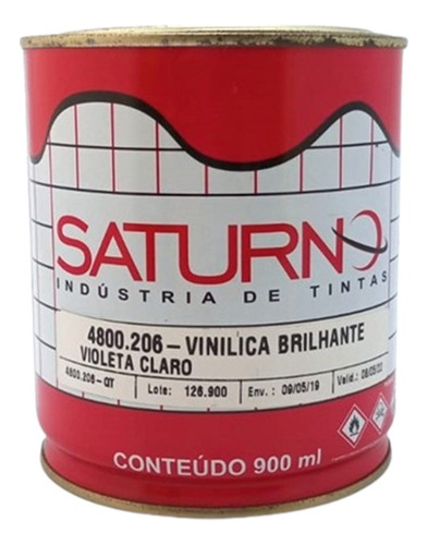 Tinta Vinílica Brilhante Violeta 900ml Saturn 4800.206