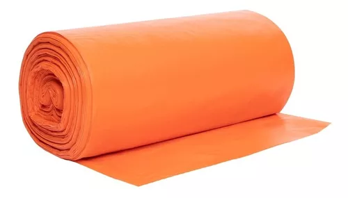 Bolsa basura naranja apox 55x60cm galga 120 rollo 15 unidades con (76258)