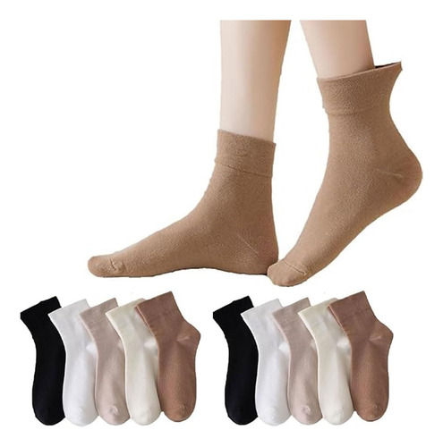 10 Pares Calcetines De Mujer Calcetines De Algodón Tobillo