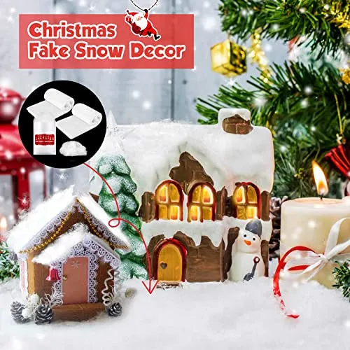 Nieve Artificial Navidad Decoración Mantel Aldea 3x8 Pies