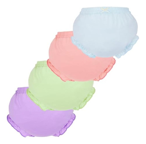 4 Pcs Baby Bloomers For Toddler Girls Newborn Diaper Covers