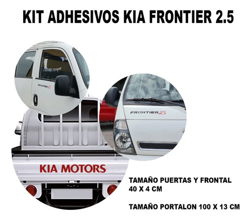 Adhesivos Kia Frontier 2,5 Kit 4 Unidades