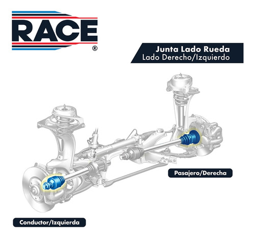 Espiga Para Honda Cr-v Lx 2.4l 2006 T/a Lado Der/izq Race