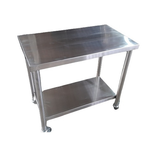 Mesa Móvil 2 Niveles 50x110x90 Cm Inox