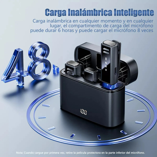 Micrófono Inalámbrico Lavalier Solapa Para iPhone Y Android