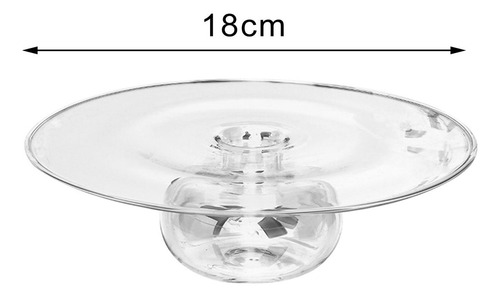Plato De Cena De Vidrio Pasta Hielo Seco Plato Para 18 Cm