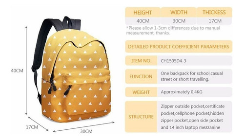Mochila Anime Estudiantes Bolsas Demon Slayer Varios Modelos