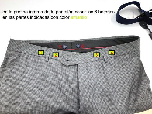 Imagen 8 de 9 de Tirantas, Tirantes, Cargaderas Hombre Negra Con Textura