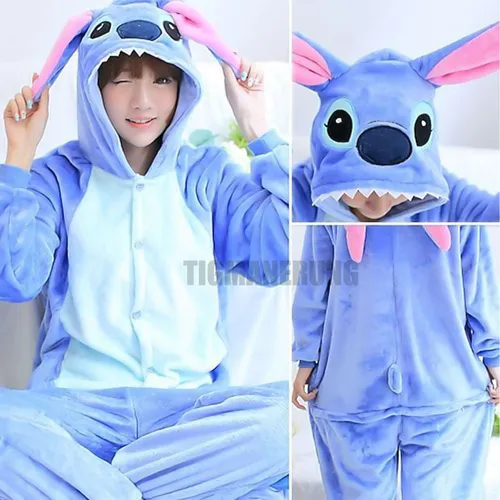 Pijama Mameluco Disfraz Cosplay Stitch Adulto Envío Gratis –