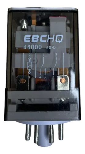 Relé De Base Redonda De 8 Pines R 48000 220v Ebc+ Base 8p