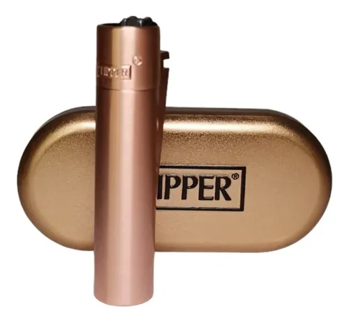 Clipper Metal Rose Gold Feuerzeug – In Geschenkbox, Metallisch, Wiederverwendbar