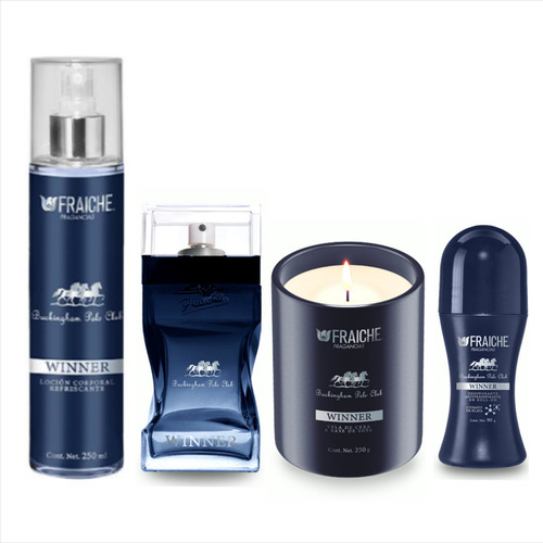 Fraiche Polo King O Winner: Perfume, Body, Vela, Desodorante