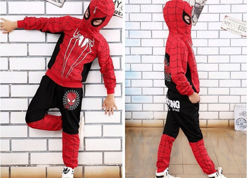 Conjunto De Spiderman For Niño Sudadera Y Pantalon