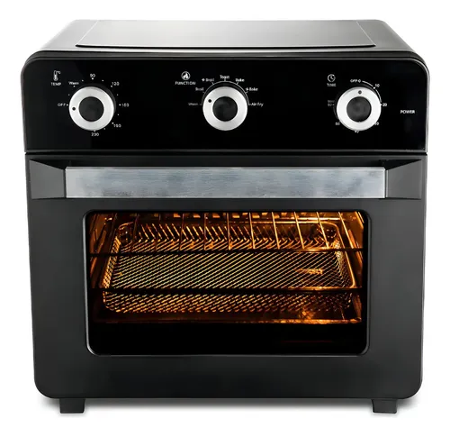 Forno Elétrico Family Modo Air Fryer Grill 20 Litros 7 Opções de Cocção Timer 60min Até 230°c Forno Fryer 1400 W De Potência Grelhas Removíveis Cor Preto - Hamilton Beach