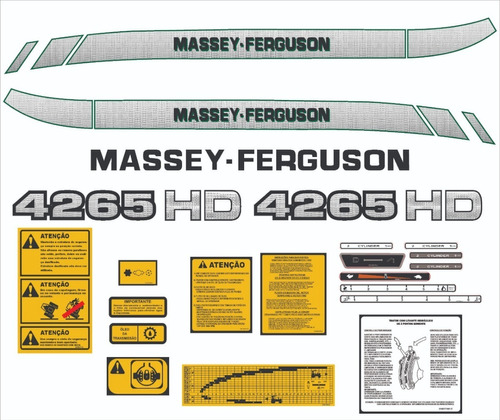 Decalque Faixa Adesiva Trator Massey Ferguson 4265