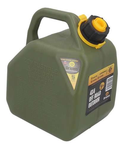 Imagen 1 de 2 de Bidon De Combustible Profesional Verde De 5 Litros Driven