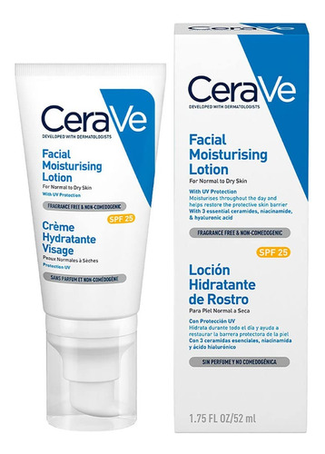  Cerave Loción Hidratante De Rostro Fps30 52ml Hidratante