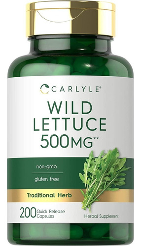 Lechuga Salvaje 500mg Carlyle 200 Capsulas