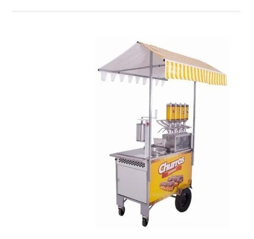 Imagem 4 de 5 de Lindo Carrinho De Churros Gourmet Masseira 4 Doceiras