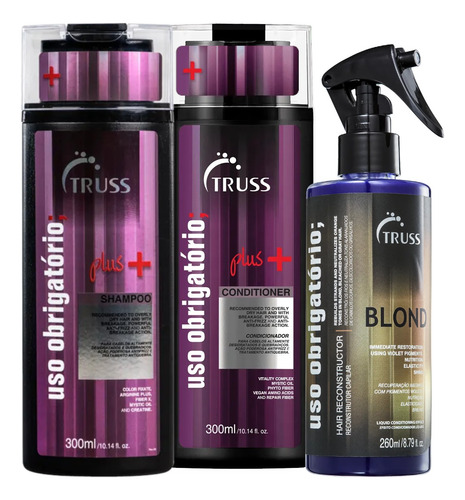 Plus Mais Shampoo E Condicionador 300ml + Blond 260ml Truss