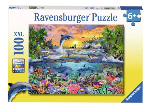 Delfines Paraiso Tropical Rompecabezas Ravensburger 100 Pzas