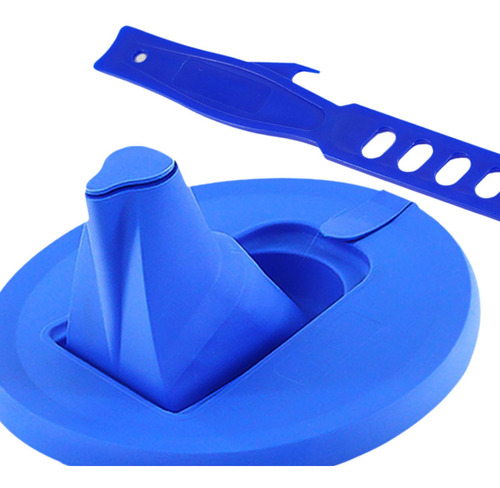Tapa De Lata De Pintura Fácil De Verter Con Pico Y Azul