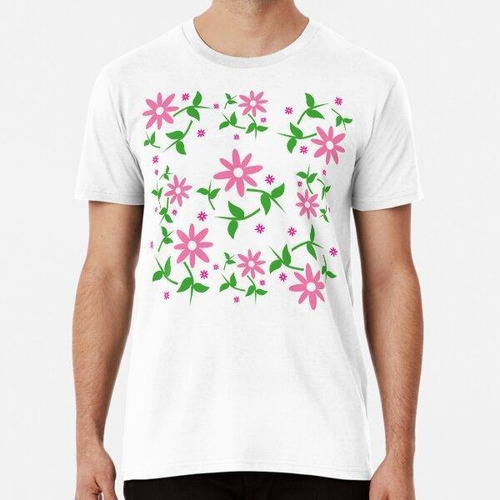 Remera Diseño Floral Super Lindo Con Bonitos Colores Y Hojas