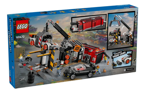 Ferro Velho Com Carros City 871 Peças 60472 - Lego