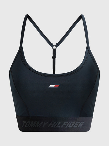 Peto Sport De Sujeción Baja Negro Mujer Tommy Hilfiger