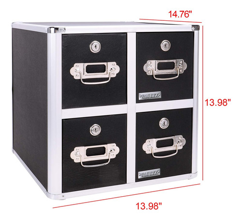 Locking Cd File Cabinet, 4 Drawers, 15.25 X 14.00 X 14....