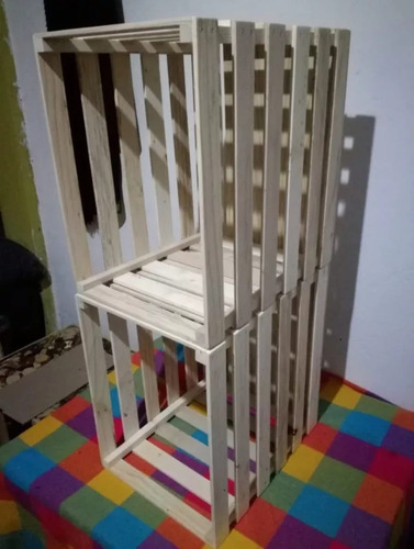 Huacal De Madera Grande Acabado Fino Pack De Dos Piezas