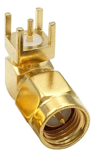 Conector Sma Macho A Rp Sma Hembra 90° Para Pcb Rf Antena