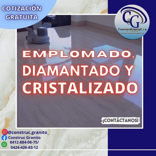 Imagen 2 de 2 de Diamantado Y Cristalizado En Piso De Mármol Y Granito