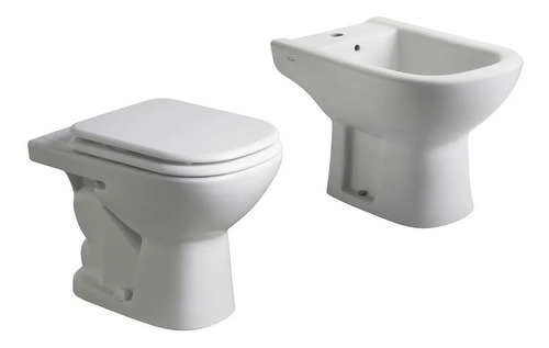 Inodoro Corto + Bidet 1 Agujero Ferrum Bari