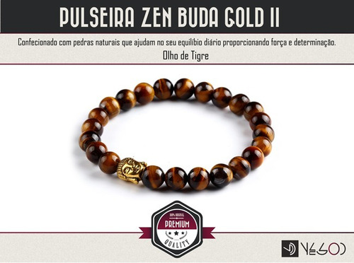 Pulseira Masculina Feminina Buda Pedra Onix Olho De Tigre