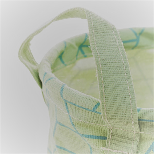 Imagem 4 de 6 de Cesto Organizador De Roupa Suja Dobrável Verde 45x35cm
