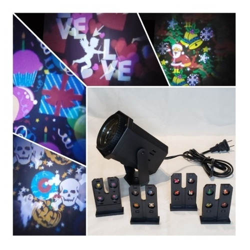 Proyector De Luces Led Colores Navidad Y Halloween, Discos