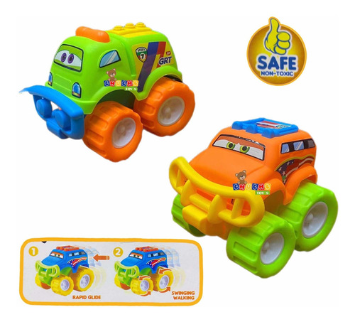 2 Carro De Friccion Juguetes Bebe Niños