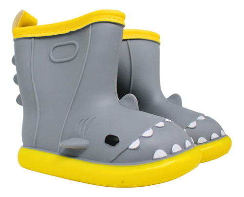 Bota Niño Niña Shark Impermeable Lluvia Peques Tiburón