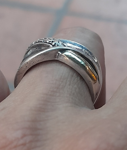 Anillo De Plata 925 Vintage Plateado 18 (Usado)
