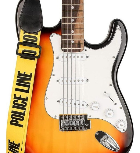 Correa Para Guitarra Ajustable Modelo Police Line