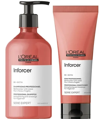 comprar Shampoo 500ml + Acondicionador 200ml Loreal Inforcer