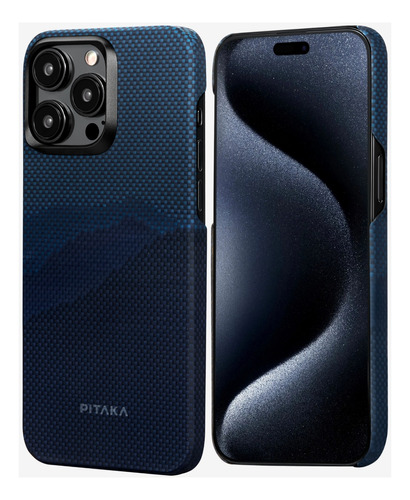 Case Pitaka Ultra Delgada Fibra Aramida iPhone 15 Pro Max