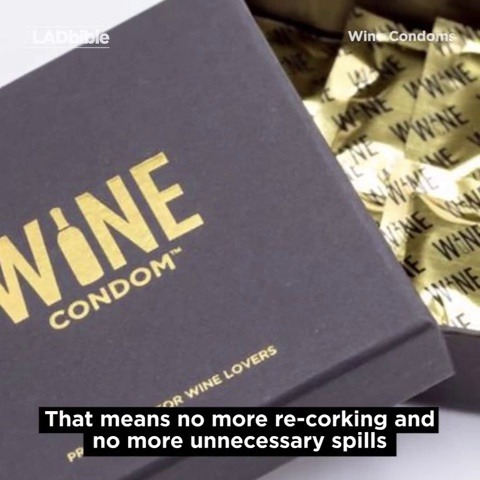 Condoms Tapon Para Botella Bebida Envoltura Papel Dorado 6