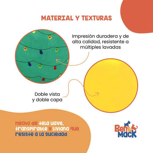 Set De 3 Pañuelos Para Perro Chico Navideño Doble Vista