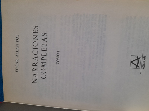 Narraciones Completas Edgar Allan Poe (Usado)